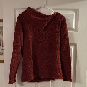 Merrell Deep Red Women's Cowl Neck Sweater